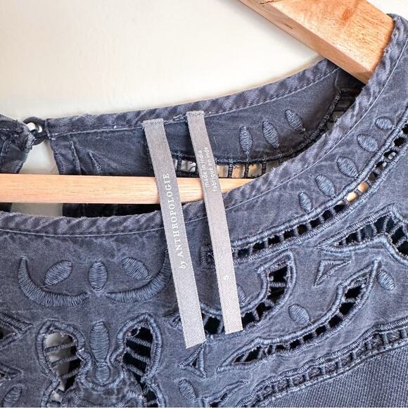 Anthropologie Fabienne Eyelet Sweatshirt - Picture 4 of 6